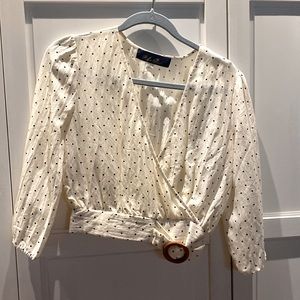 Blue Rain Polka Dot Blouse